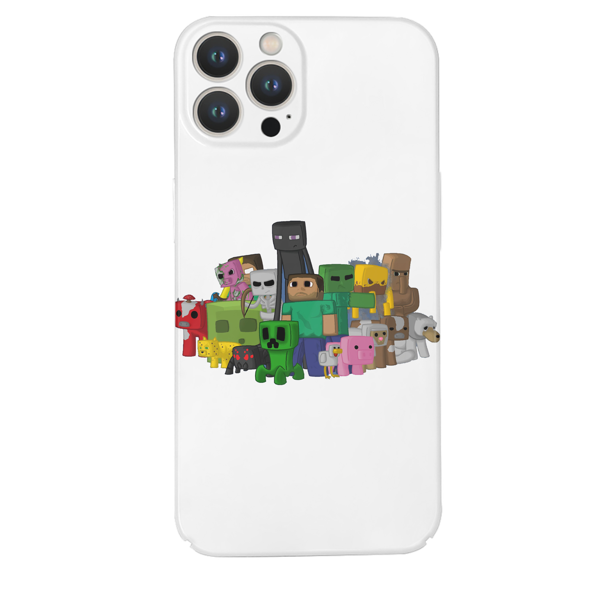 （画像用） マインクラフト ブロックの世界 Minecraft MC Block world 【iPhone 14シリーズ対応】ハードケース